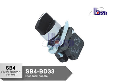 Handle  Black  Push Button Switch SB4 Series Standard Selector Switch On Off